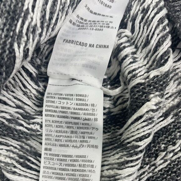 HOLLISTER Fair Isle Nordic Long Gray Button Grandpa Cardigan Sweater Cozy XS - Picture 8 of 9